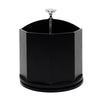 Rotating Desktop Wood Pen & Pencil Holder - Black